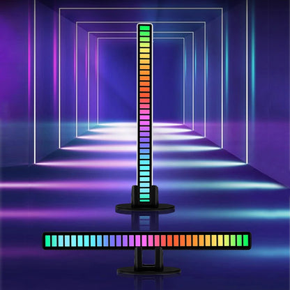 LED RGB USB pickup light bar sound control music rhythm strip lamp color ambient for car atmosphere computer gaming rechargeable